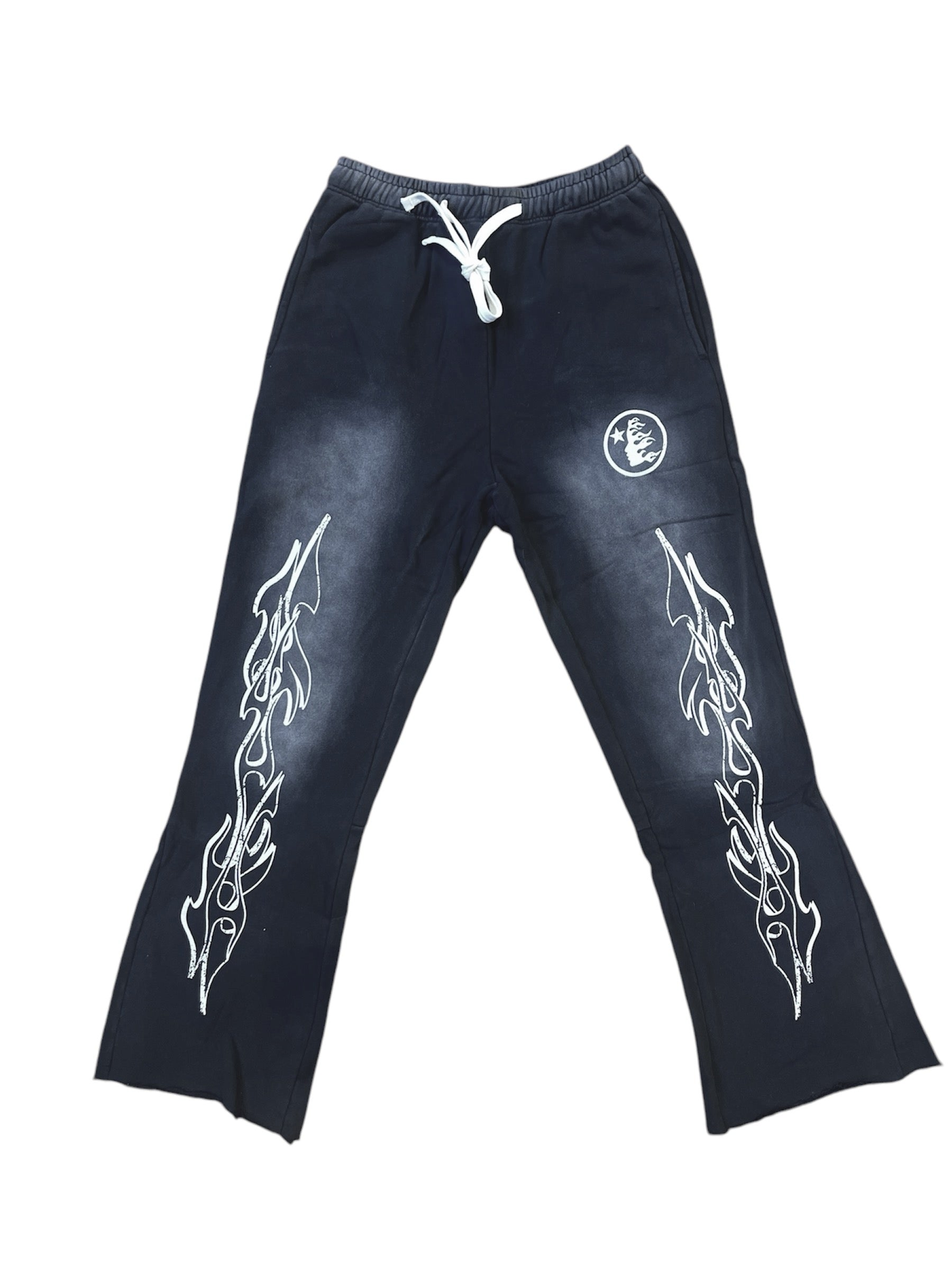 Hell Star Black Flame Sweatpants Large